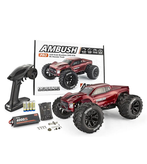 Atrek Ambush Pro RC Monster Truck Electric Brushless 2WD 1/10 Scale RTR