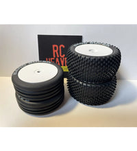 Sand Super Rc Car White Letter Wheels & Tyres 12mm Hex 1/10 2wd Buggy Retro Cool