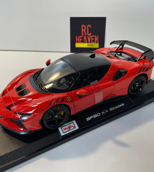 Maisto SF90 XX Stradale 1:18 Scale Red Model Ferrari Diecast Car.