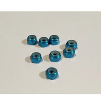 HSP 02091 3mm Blue Aluminium Nyloc Nuts 8Pcs 1/10 Rc Car Upgrade Part 102048