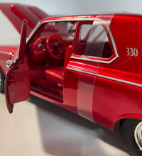 Maisto 1:18 Scale 1963 Dodge 330 Diecast Model Car Red Custom Hot Rod.