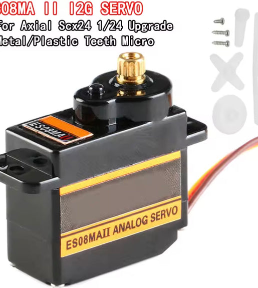 RC Servo ES08MA Servo 12g 15T Mini Metal Gear Analogue Servo For Axial SCX24.