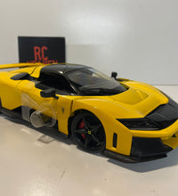 Maisto F80 Ferrari 1:18 Scale Model Yellow Diecast Car.