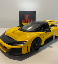 Maisto F80 Ferrari 1:18 Scale Model Yellow Diecast Car.