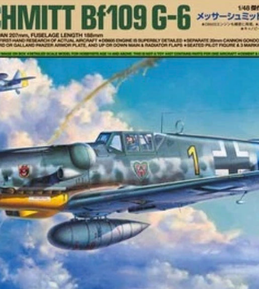 Tamiya 1/48 Scale Messerschmitt BF109 G-6 Plastic Model Kit No: 61117