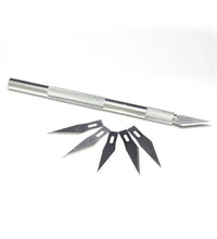 Hobby Knife With 6 Spare Blades Crafts Cutting Scalpel