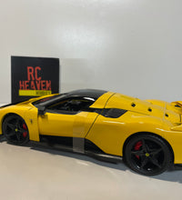 Maisto F80 Ferrari 1:18 Scale Model Yellow Diecast Car.