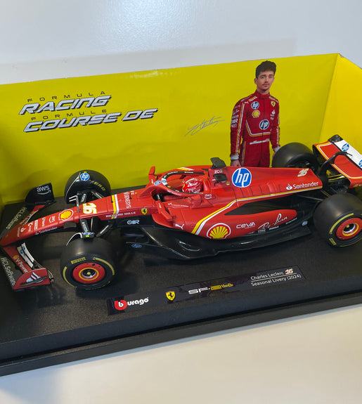 Burago 1:18 Ferrari SF-24 Charles Leclerc Seasonal Livery Formula One Model Car.