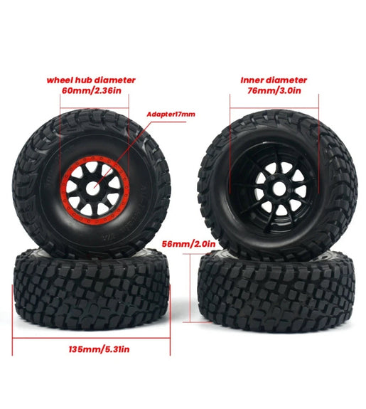Short Course Truck Tyres 1/7 Mojave Desert Trophy Truck Off Road Rc Car Wheels