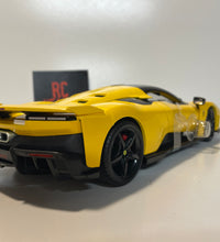 Maisto F80 Ferrari 1:18 Scale Model Yellow Diecast Car.
