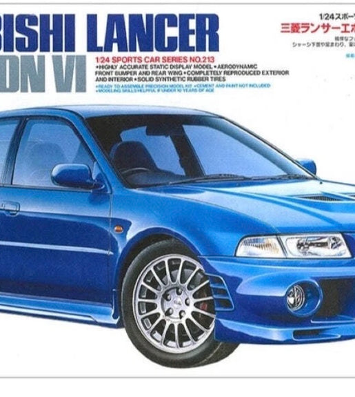 Tamiya 1/24 Scale Mitsubishi Lancer Evolution VI Model Kit No: 24213