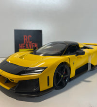 Maisto F80 Ferrari 1:18 Scale Model Yellow Diecast Car.