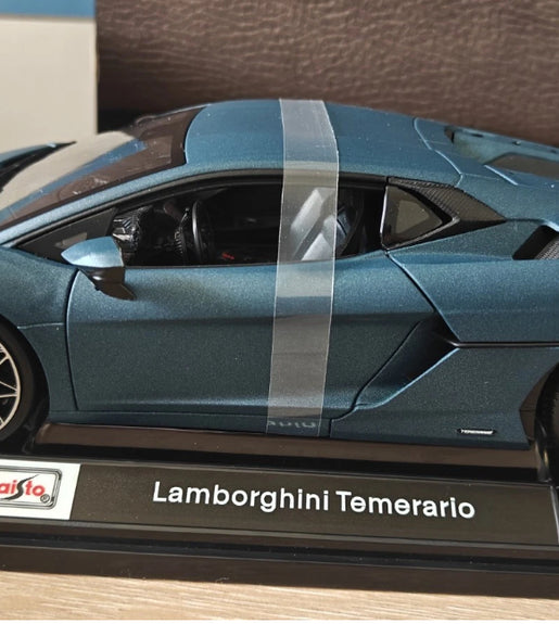 Maisto - Lamborghini Temerario - 1:18 Scale Metallic Blue Diecast Model Car.