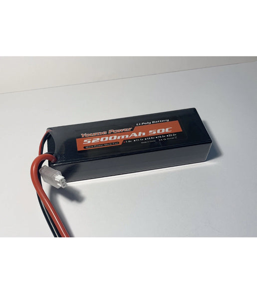 Youme 7.4V 2S 5200mAh LiPo Battery 50C Deans Hard case RC Car Plane Boat