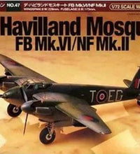 TAMIYA 1/72 Scale De Havilland Mosquito FB Mk.VI /NF MK.II Model Kit No: 60747.