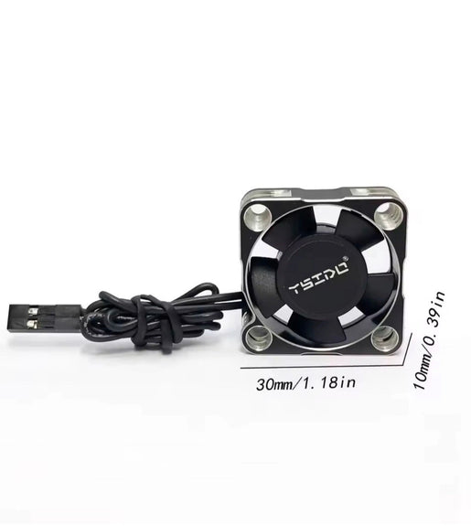 Rc Cooling Fan 30 x 30 x 10mm 27000 rpm 5.0v-7.4v High Power Alloy Case.