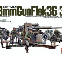 Tamiya 1/35 Scale German 88mm Gun Flak 36/37 With Trailer Model Kit No: 35017