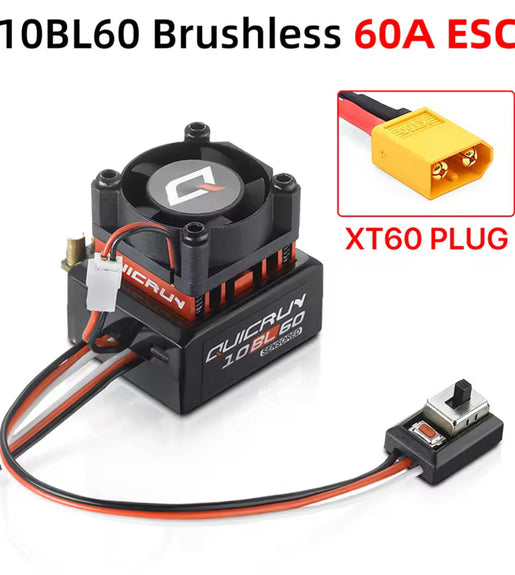 Hobbywing QuicRun 10BL60 60 Amp Sensored ESC T Plug XT60 Deans