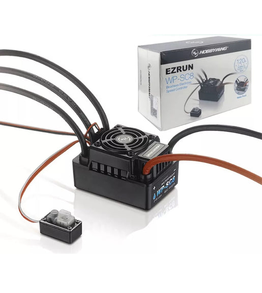 HOBBYWING EZRUN WP SC8 120AMP BRUSHLESS ESC 2-4S LIPO.