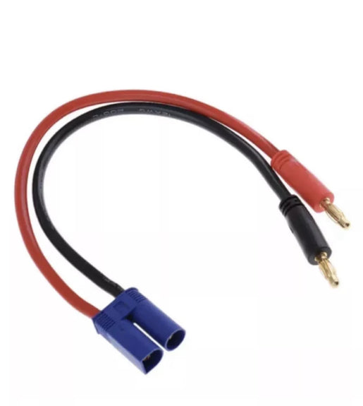 EC5 15cm Charge Cable 4.0mm  Banana Plug To EC5 12 AWG Heavy Duty Rc Car Plane