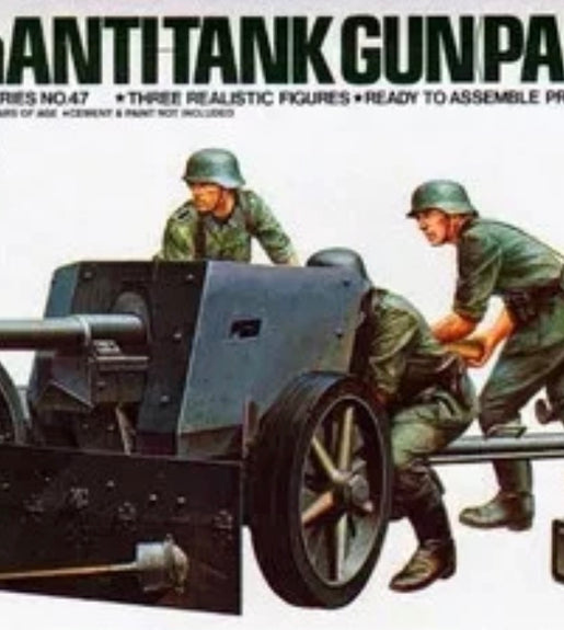 Tamiya 1/35 Scale German 75mm Anti-Tank Gun Model Kit No: 35047