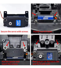 Alloy Servo Mount Upgrade Hop Up For 1/12 Tamiya Lunchbox 57409 Rc Car.