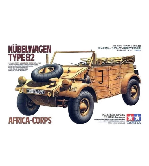 Tamiya 1/35 Scale German Kubelwagen Type 82 Africa Corps Model Kit No: 35238