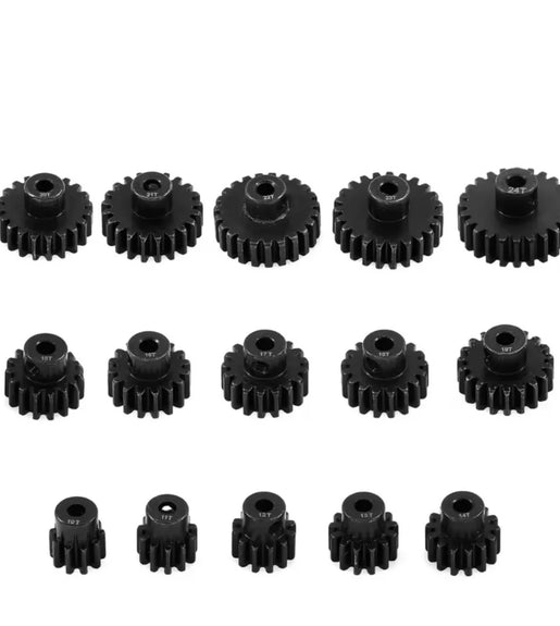 Mod 0.8 Steel Pinion Gears 32p 3.175mm Bore 10T - 24T