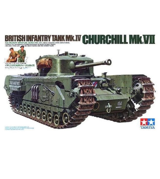 Tamiya 1/35 Scale Churchill Mk. VII British Infantry Tank. Model Kit No: 35210
