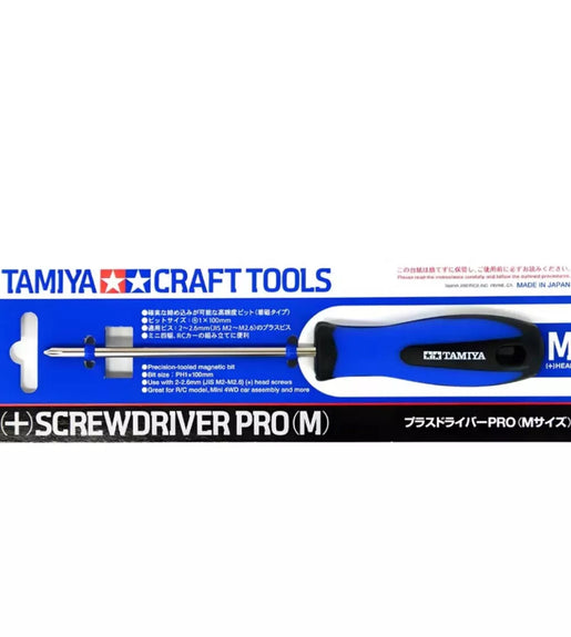 Tamiya (+) Screwdriver Pro M Model Craft Tools Philips Head JIS Rc Kit Build # 74119.