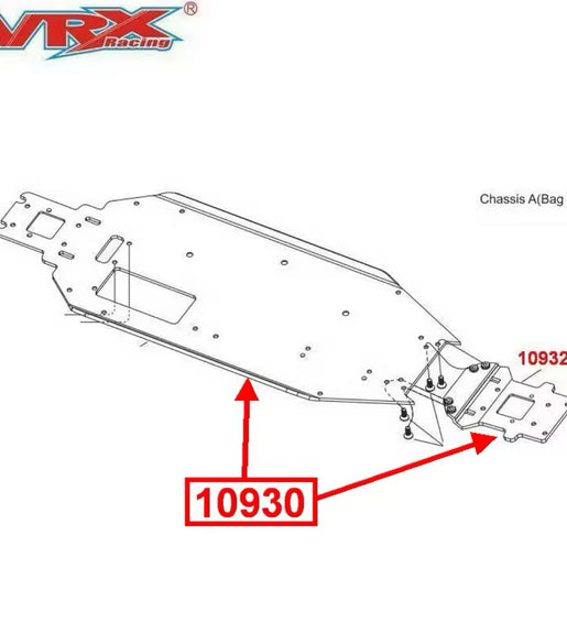 VRX RH1016 RH1017 Aluminium Upgrade Chassis FTX Vantage Rc 1/10 10930 FTX6259