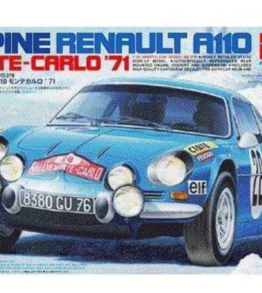 Tamiya 1/24 Scale Alpine Renault A110 Monte Carlo 1971 Plastic Model No: 24278