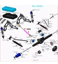 VRX 10980 Rear Axle Drive Shaft FTX Outlaw Karoo Octane Rc Car Upgrade Steel