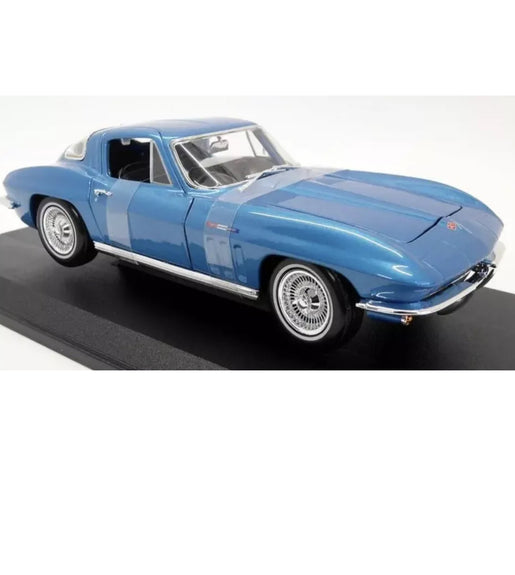 Maisto 1/18 Diecast Special Edition 1965 Chevrolet Corvette Metallic Blue Model.