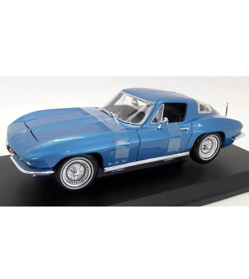 Maisto 1/18 Diecast Special Edition 1965 Chevrolet Corvette Metallic Blue Model.
