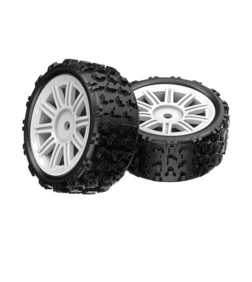 Mjx Hyper Go 1:14 Scale 4WD Rc Car Mud Terrain Wheels & Tyres 2 Pieces 12mm Hex Part 1415B2.