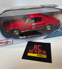 Maisto 1:18 Scale 1968 Ford Mustang GT Cobra Jet Diecast Model Car Muscle Car