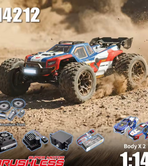 MJX Hyper Go 14212 1/14 Scale Brushless 4WD Rc Car RTR With Battery & Charger.