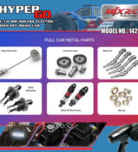MJX Hyper Go 14212 1/14 Scale Brushless 4WD Rc Car RTR With Battery & Charger.